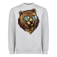 Heather Grey Papa Bear Heavyweight Sweatshirt - HowdyJamesFarm