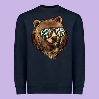 Papa Bear Heavyweight Sweatshirt Designed By Howdyjamesfarm