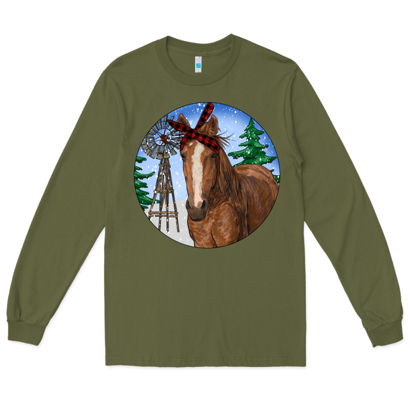 Horse Christmas Long Sleeve Tee by RanaPortraitStore | Teevron