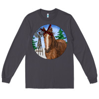Smoke Horse Christmas Long Sleeve Tee - RanaPortraitStore