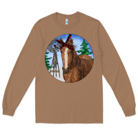 Toasted Coconut Horse Christmas Long Sleeve Tee - RanaPortraitStore