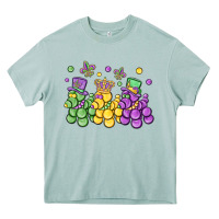 Arona mardi gras bead dogs Heavy Core Tee - MaliasSmallBusiness