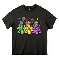 Asphalt mardi gras bead dogs Heavy Core Tee - MaliasSmallBusiness
