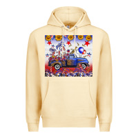 Pina Colada Fourth Of July Truck American Flag Premium Hoodie - FaDigitalArtStudio