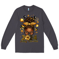 Smoke 2024 happy new year  afro messy bun Long Sleeve Tee - texasbilliewilder