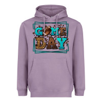 Lavender Game day American Football leopard frame Heavyweight Hoodie - LillyAllenDesigns