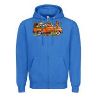 True Royal thanksgiving truck with gnome bbs Zipper Hoodie - BundleAndBundleShop