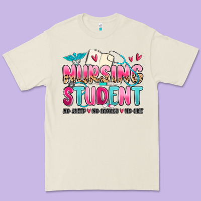 Nursing Student No Sleep No Money No Life Premium Tee Designed By Maliassmallbusiness
