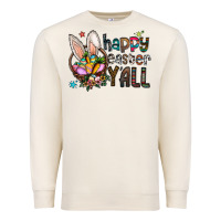 Sandshell Happy Easter Y'all Premium Sweatshirt - CowhideDigitalArt