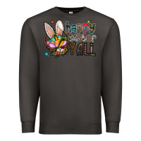 Smoke Happy Easter Y'all Premium Sweatshirt - CowhideDigitalArt