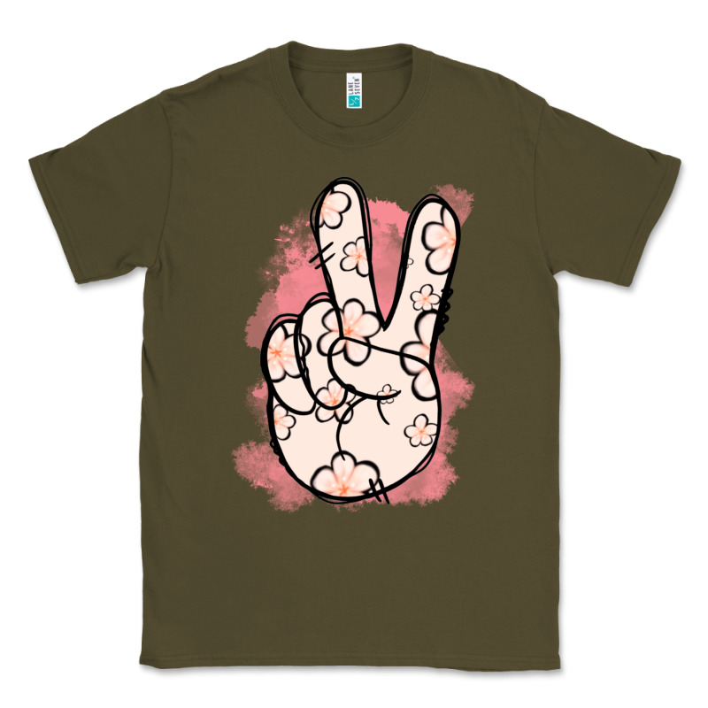 Floral Peace Sign Classic Tee by Jasminsmagicworld | Teevron