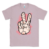 Lilac Floral Peace Sign Classic Tee - Jasminsmagicworld