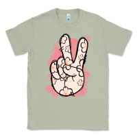 Matcha Floral Peace Sign Classic Tee - Jasminsmagicworld