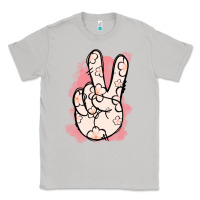 Moon Dust Floral Peace Sign Classic Tee - Jasminsmagicworld