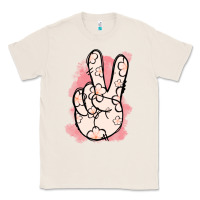 Natural Floral Peace Sign Classic Tee - Jasminsmagicworld