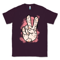 Plum Floral Peace Sign Classic Tee - Jasminsmagicworld