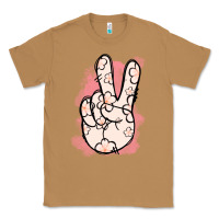 Toasted Coconut Floral Peace Sign Classic Tee - Jasminsmagicworld