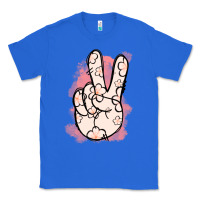 True Royal Floral Peace Sign Classic Tee - Jasminsmagicworld