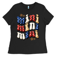 Black American mini Ladies Tee - NancyCooperArtShop