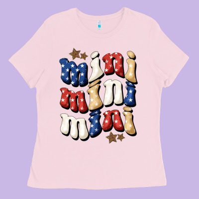 American Mini Ladies Tee Designed By Nancycooperartshop