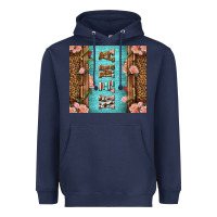 Navy Western Mama Pink Roses Mother's Day Heavyweight Hoodie - LillyAllenDesigns