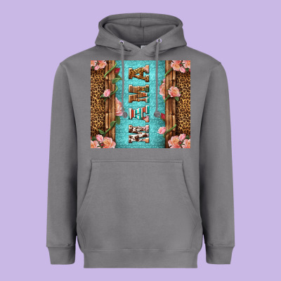 Western Mama Pink Roses Mother's Day Heavyweight Hoodie Designed By Lillyallendesigns