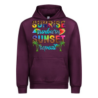 Mauve Wine sunrise sunburn sunset repeat Urban Hoodie - Artiststas