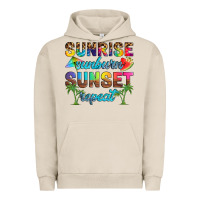 Pigment French Oak sunrise sunburn sunset repeat Urban Hoodie - Artiststas
