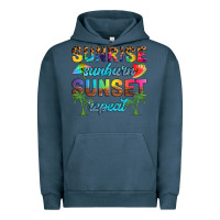 Pigment Midnight Navy sunrise sunburn sunset repeat Urban Hoodie - Artiststas