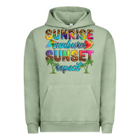 Pigment Oil Green sunrise sunburn sunset repeat Urban Hoodie - Artiststas