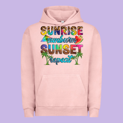 Sunrise Sunburn Sunset Repeat Urban Hoodie Designed By Artiststas