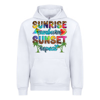 White sunrise sunburn sunset repeat Urban Hoodie - Artiststas
