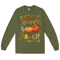 Army Green Cutest pumpkin in the patch Long Sleeve Tee - NancyCooperArtShop