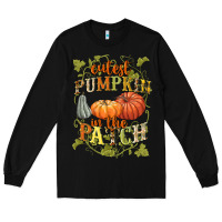 Black Cutest pumpkin in the patch Long Sleeve Tee - NancyCooperArtShop