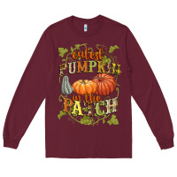 Burgundy Cutest pumpkin in the patch Long Sleeve Tee - NancyCooperArtShop