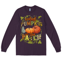 Plum Cutest pumpkin in the patch Long Sleeve Tee - NancyCooperArtShop