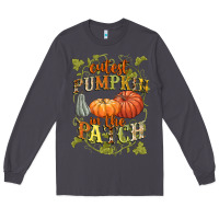 Smoke Cutest pumpkin in the patch Long Sleeve Tee - NancyCooperArtShop