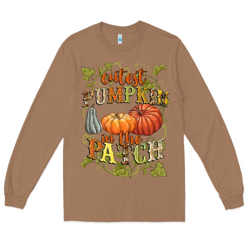 Cutest Pumpkin In The Patch Long Sleeve Tee by NancyCooperArtShop | Teevron
