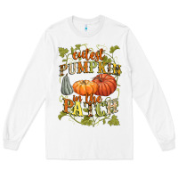 White Cutest pumpkin in the patch Long Sleeve Tee - NancyCooperArtShop