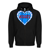 Black valentine's day hearts Zipper Hoodie - FaDigitalArtStudio