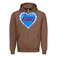 Chestnut valentine's day hearts Zipper Hoodie - FaDigitalArtStudio