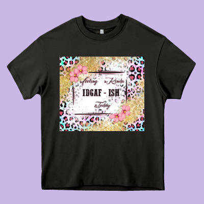 Feeling Kinda Idgaf   Ish Today Heavy Core Tee Designed By Maliassmallbusiness