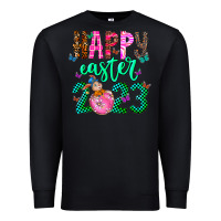 Black Happy Easter Premium Sweatshirt - CowhideDigitalArt