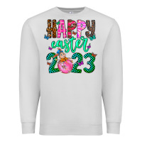 Dove Grey Happy Easter Premium Sweatshirt - CowhideDigitalArt