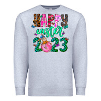 Heather Grey Happy Easter Premium Sweatshirt - CowhideDigitalArt