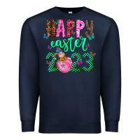 Navy Happy Easter Premium Sweatshirt - CowhideDigitalArt