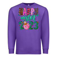 Purple Happy Easter Premium Sweatshirt - CowhideDigitalArt