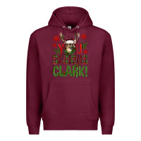 Burgundy you serious clark with deer bbs Premium Hoodie - BundleAndBundleShop