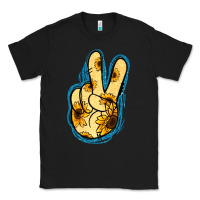 Black Yellow Glitter Sunflower Peace Sign Classic Tee - Jasminsmagicworld