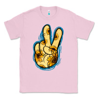 Bubblegum Pink Yellow Glitter Sunflower Peace Sign Classic Tee - Jasminsmagicworld